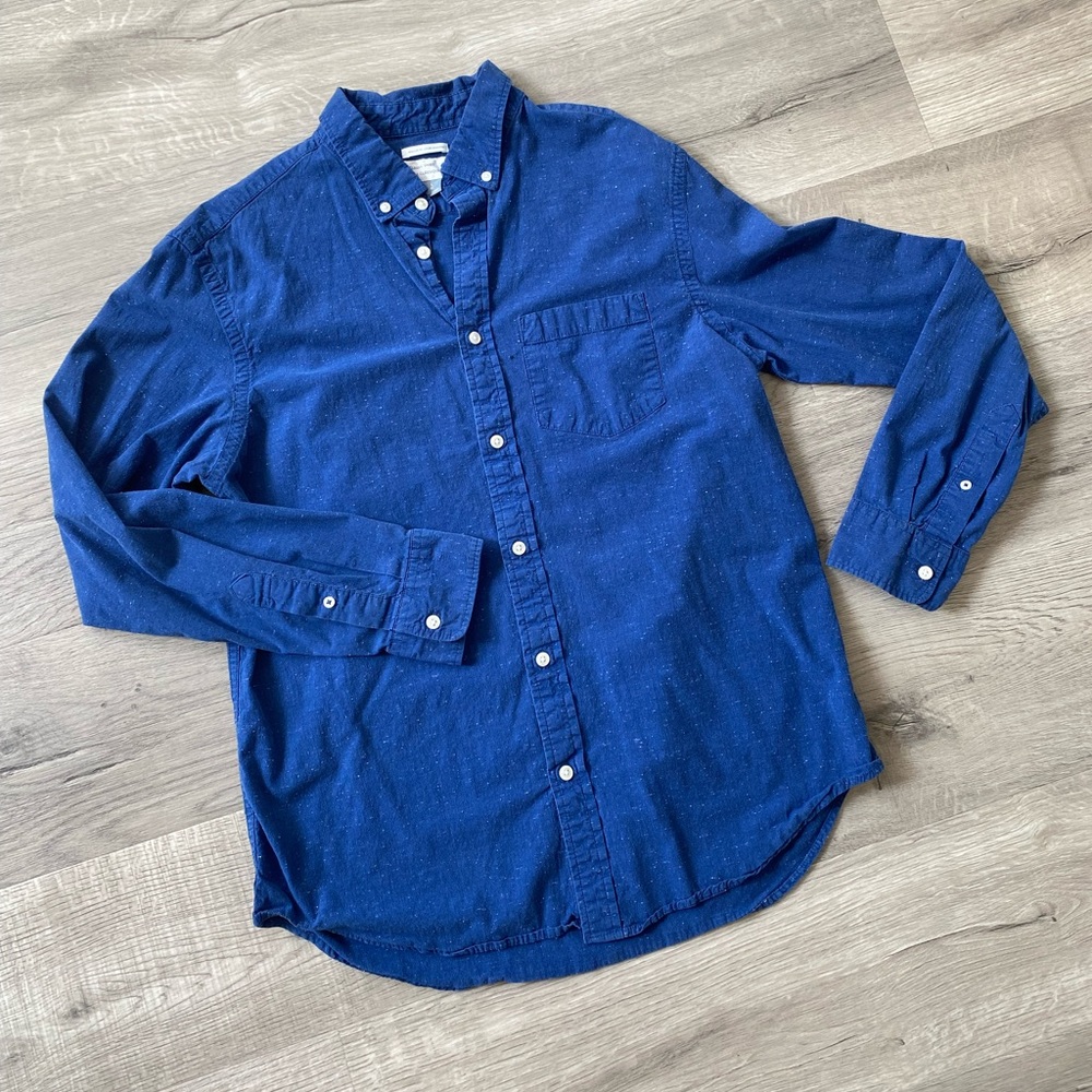 Old Navy Classic Shirt Speckled Blue Button-up